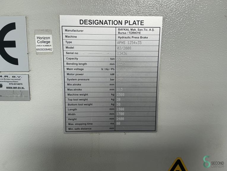 Baykal APHS 1250x35 MET8.239 30 15072