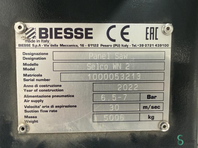 Biesse Selco WN2 HOU10.986 73 18758