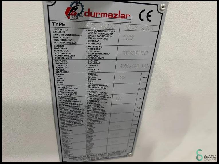 Durma AD-S 40400, 4m 400t MET10.319 33 17876