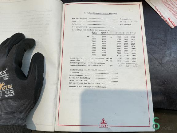 TOS SN 63 B MET10.259 22 17750