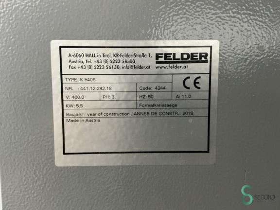 Felder K 540 S HOU11.138 28 18927