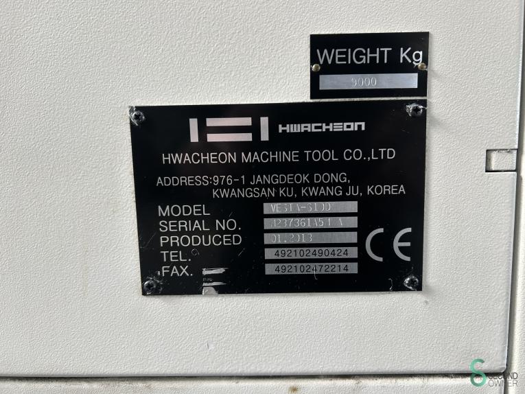 Hwacheon VESTA-610D MET9.401 75 16700