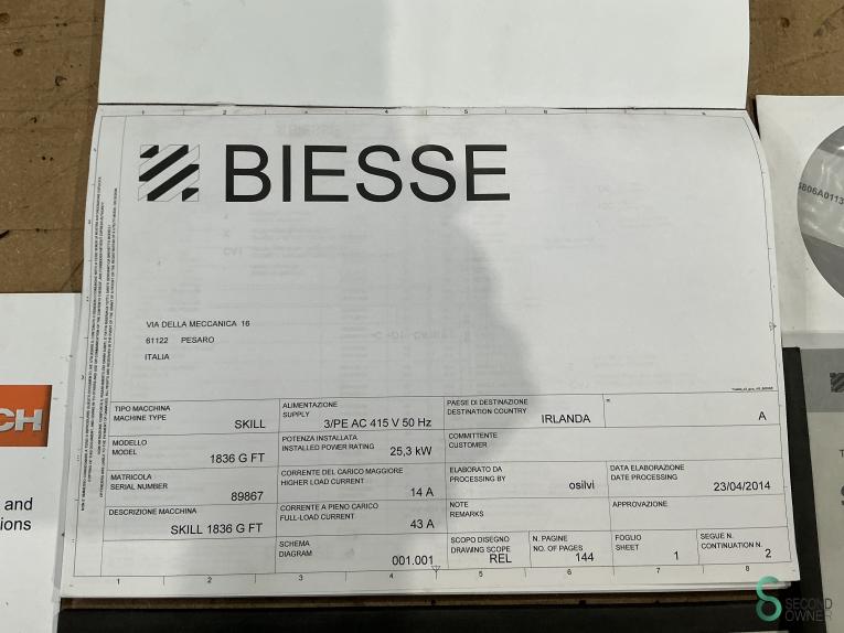 Biesse Skill 18.36 G FT HOU9.270 36 16562