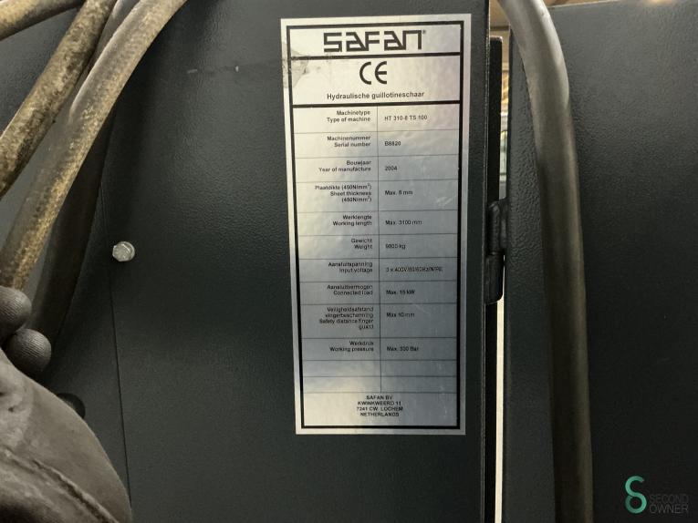 Safan HT 310-8 TS 100 MET9.666 38 17058