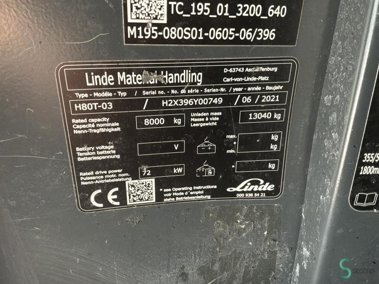 Linde H 80 T (396) WKH11.708 57 19664