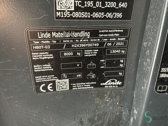 Linde H 80 T (396) WKH11.708 11 19664
