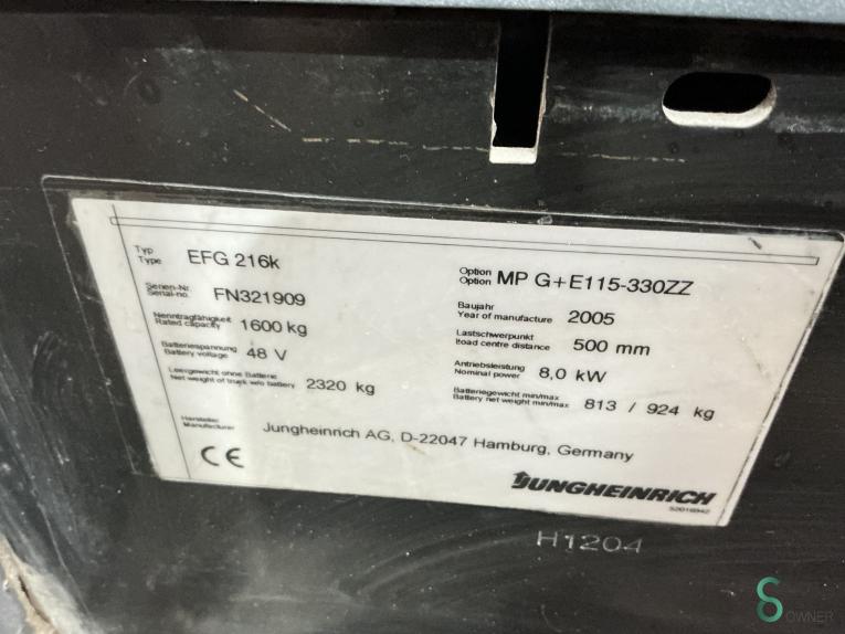 Jungheinrich EFG 216K WKH.4553 48 5037