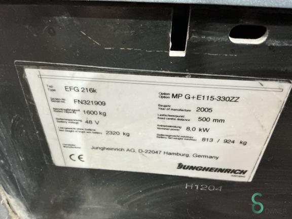 Jungheinrich EFG 216K WKH.4553 10 5037