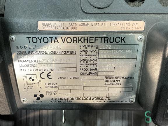Toyota 02-7 FG 40 WKH10.861 9 18512