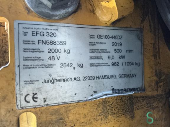 Jungheinrich EFG 320 WKH10.893 9 18557