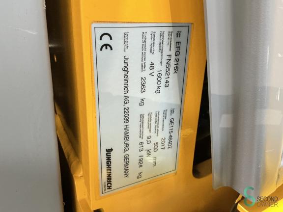 Jungheinrich EFG 216K WKH10.086 9 17544