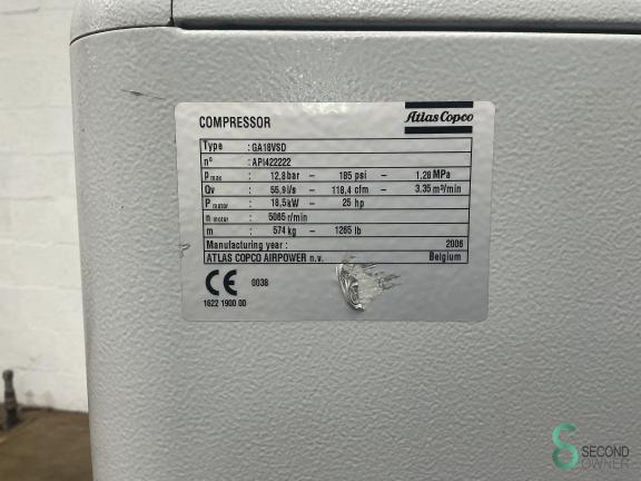 Atlas Copco GA 18 VSD BOU11.457 16 19341