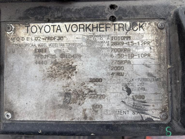 Toyota 02-7 FDF 30 WKH11.454 6 19334
