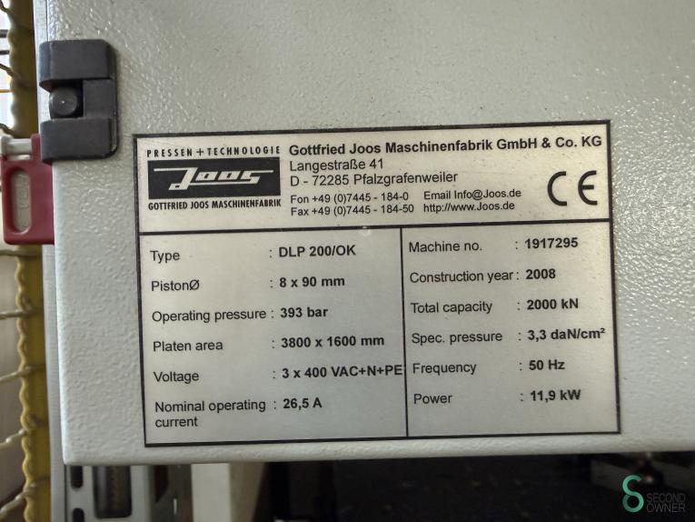 Joos DLP200/OK HOU10.501 72 18051