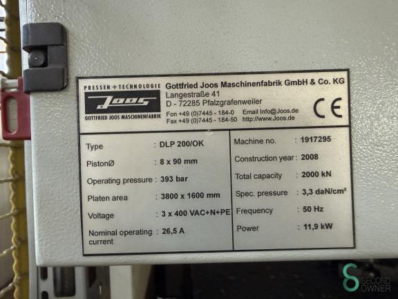 Joos DLP200/OK HOU10.501 20 18051