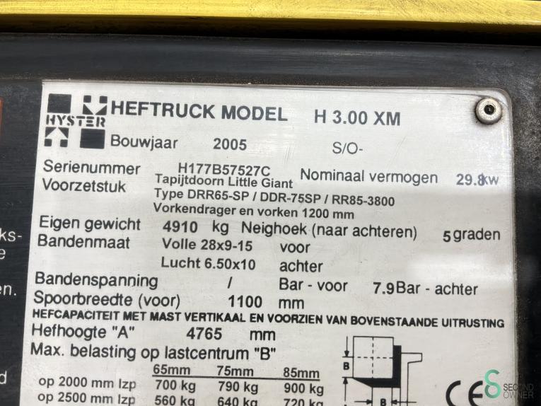 Hyster H 3.00 XM (T) WKH11.731 47 19698