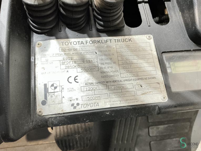 Toyota 02-7 FDF 15 WKH9.375 55 16674