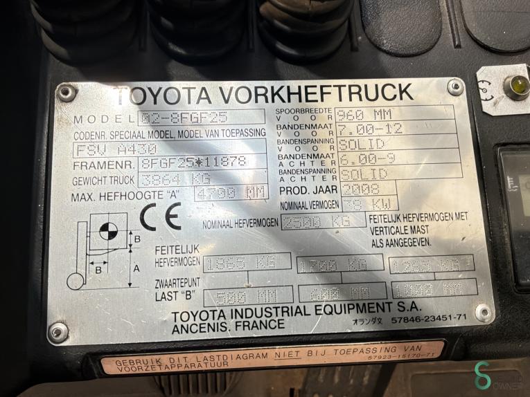Toyota 02-8 FGF 25 WKH12.240 48 20373