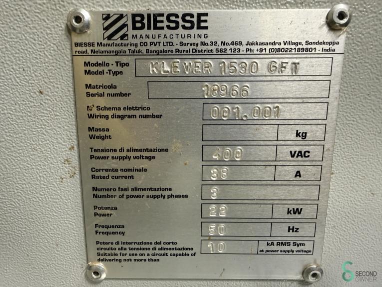Biesse KLEVER 1530 G FT HOU9.915 96 17345