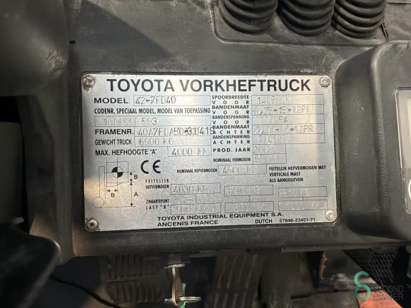 Toyota 42-7 FD 40 WKH11.452 9 19333