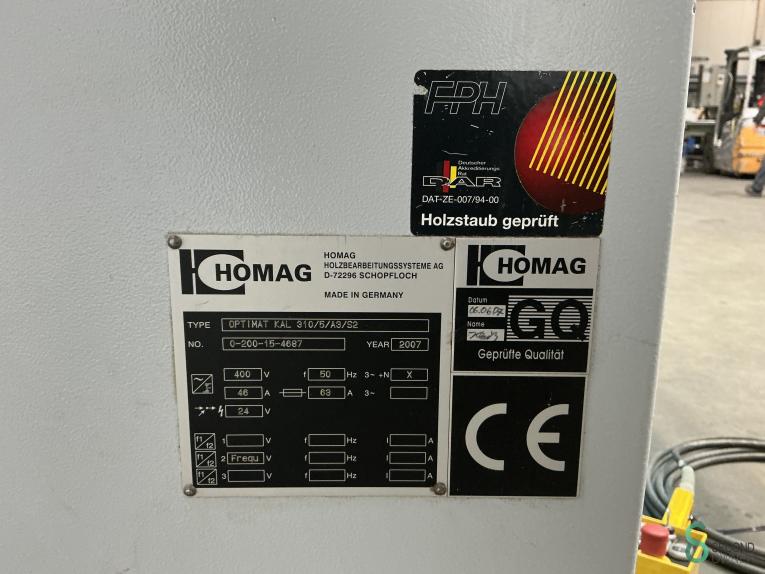 Homag OPTIMAT KAL 310/5/A3/S2 HOU8.646 113 15714