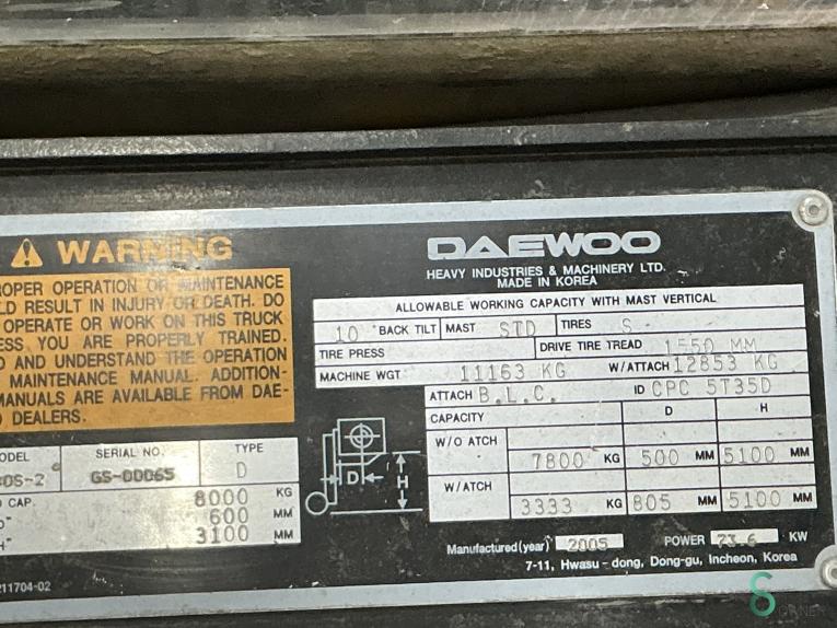 Daewoo D80S-2 WKH9.929 49 17365