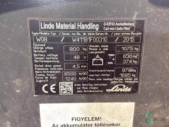 Linde W08 WKH11.396 10 19250