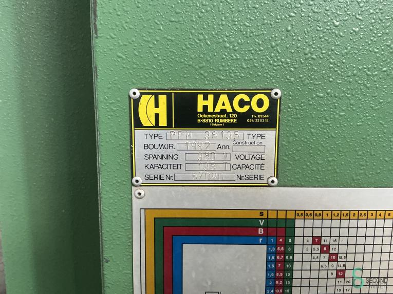 HACO PPM 36135, 3600mm 135t MET9.354 41 16656