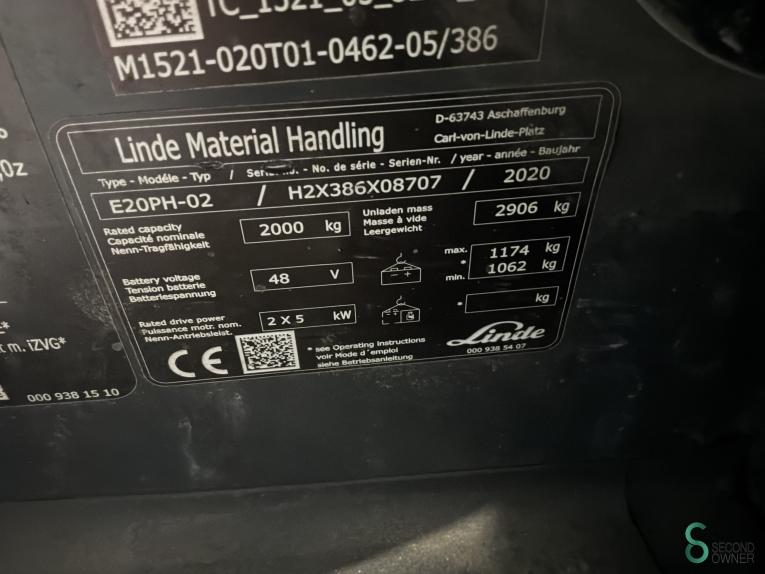 Linde E20PH WKH11.392 48 19245