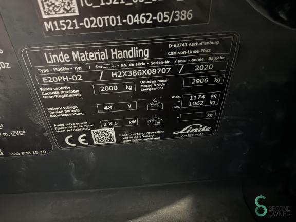 Linde E20PH WKH11.392 10 19245