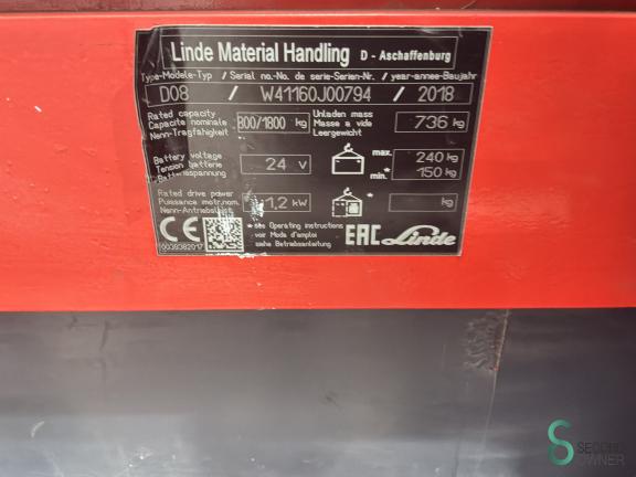 Linde D08 WKH11.922 9 19969