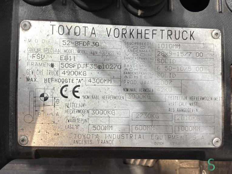 Toyota 52-8 FDF 30 WKH11.178 52 18974
