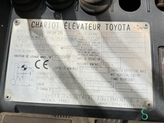 Toyota 02-8 FGJF 35 WKH9.182 10 16458